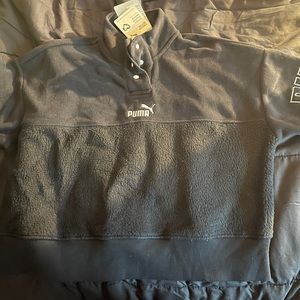 PUMA power winterized half-placket crew